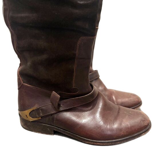 Golden Goose Charlye Riding Boots Santa Fe Suede Leather Distressed Size 36 (6) - Picture 3 of 11